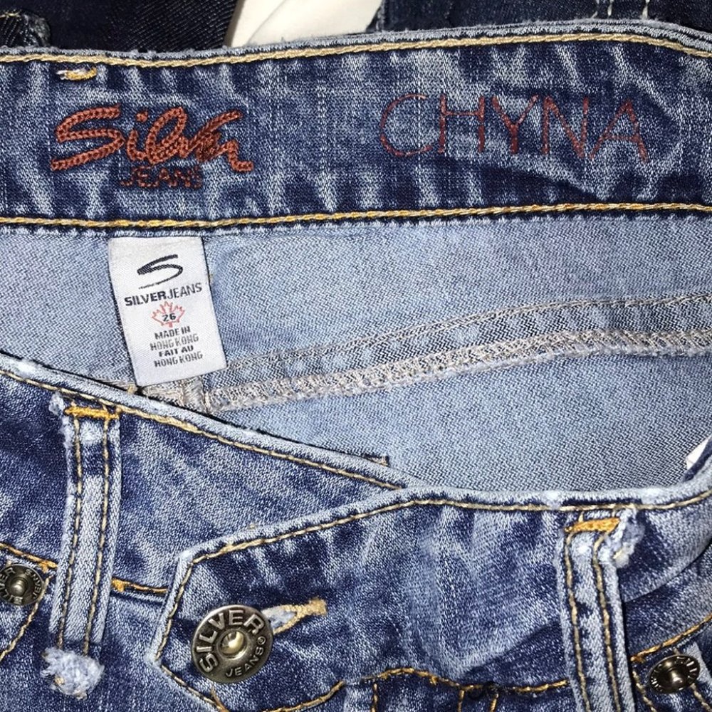 Silver Distressed CHYNA Jeans - Picture 13 of 16